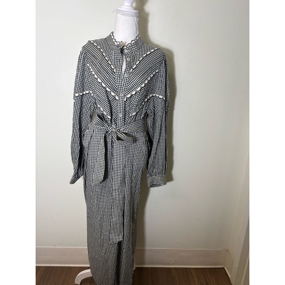 Pomander Place Navy and White Maxi Dress